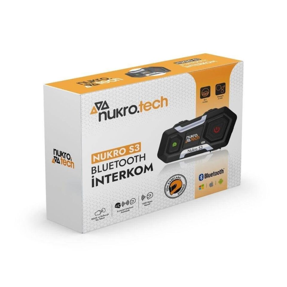 Nukrotech Nukro S3 Bluetooth İnterkom Seti