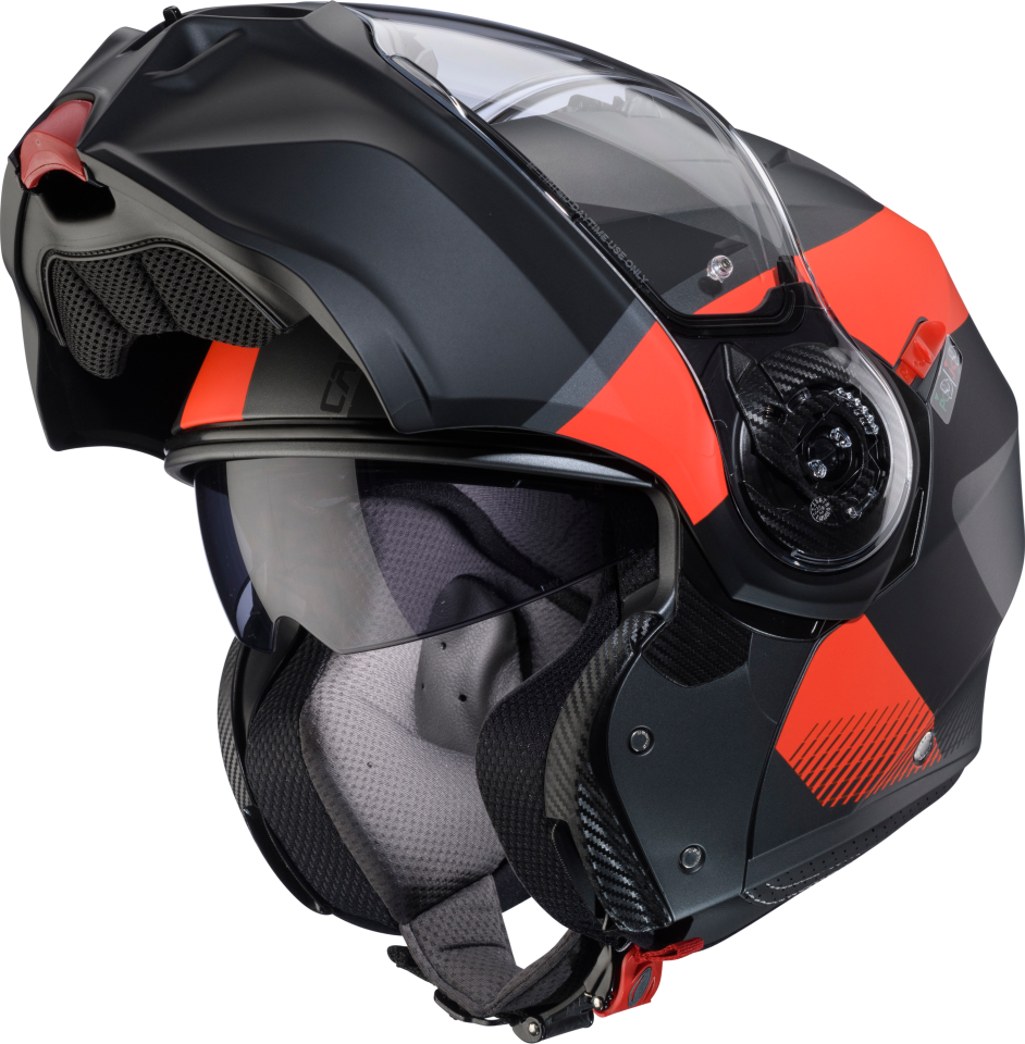 Duke Evo Indy Mat Metalik Gri/Fosfor Kırmızı/Siyah