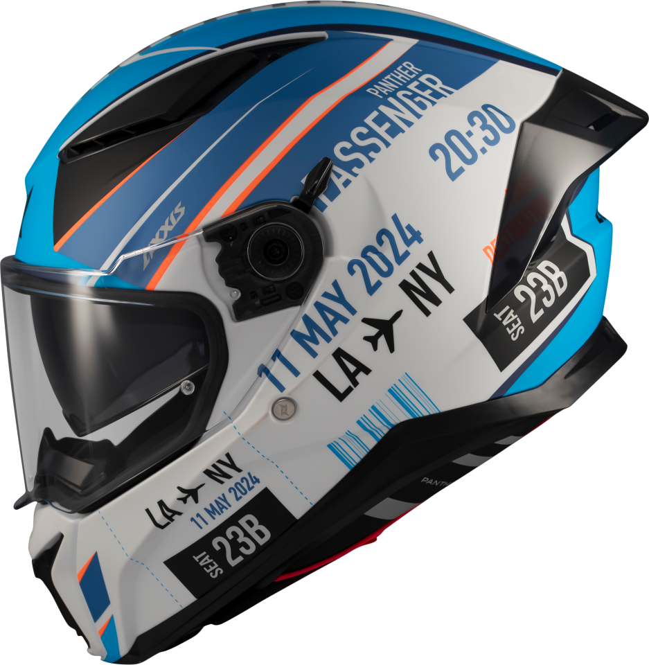 Axxis Panther Passenger Parlak/Mavi/Beyaz