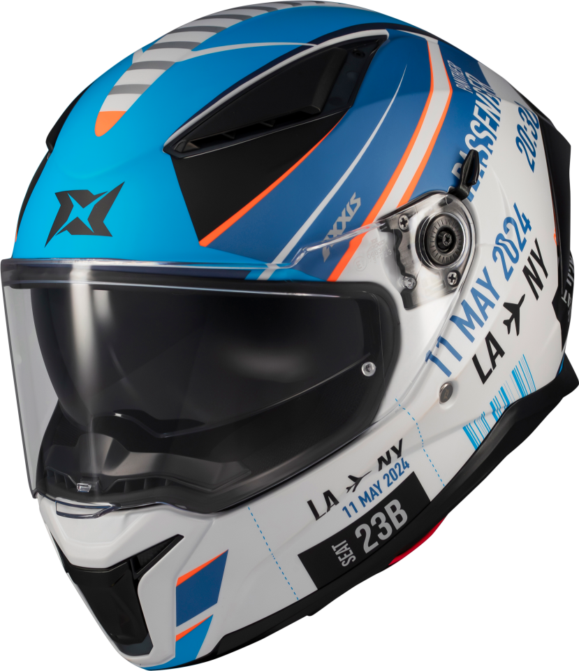 Axxis Panther Passenger Parlak/Mavi/Beyaz