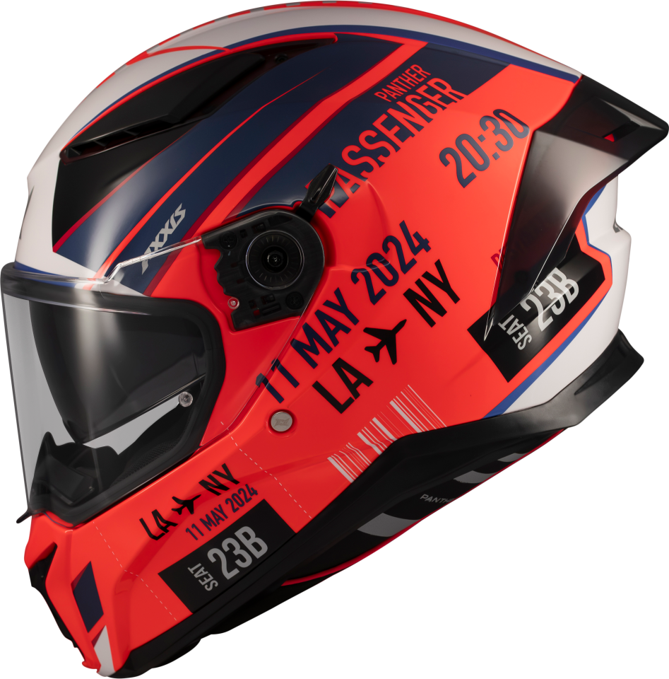 Axxis Panther Passenger Mat/Mavi/Kırmızı