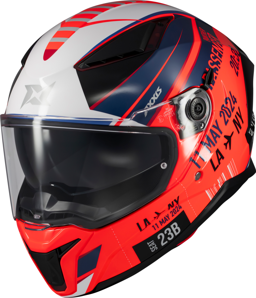 Axxis Panther Passenger Mat/Mavi/Kırmızı