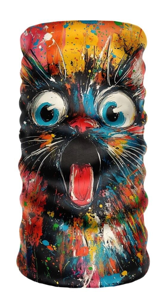 Kedi Desenli Buff/Boyunluk