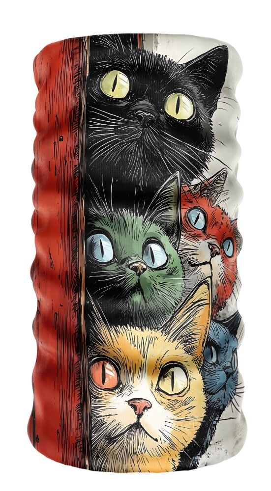 Kedi Desenli Buff/Boyunluk