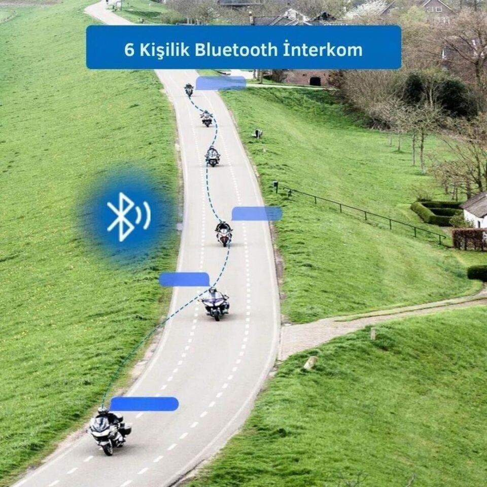 Nukrotech Nukro M6 PLUS Bluetooth 6 Kişilik İnterkom