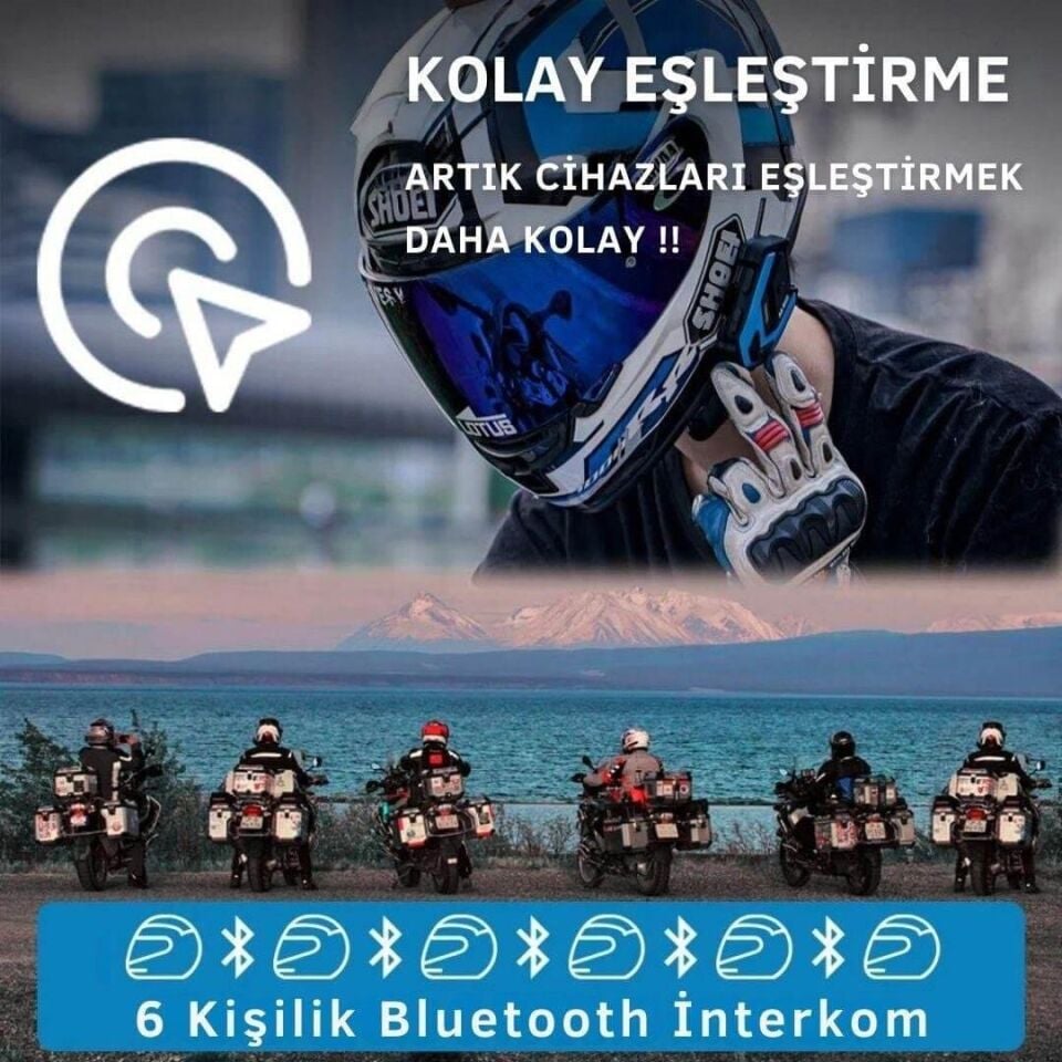 Nukrotech Nukro M6 PLUS Bluetooth 6 Kişilik İnterkom