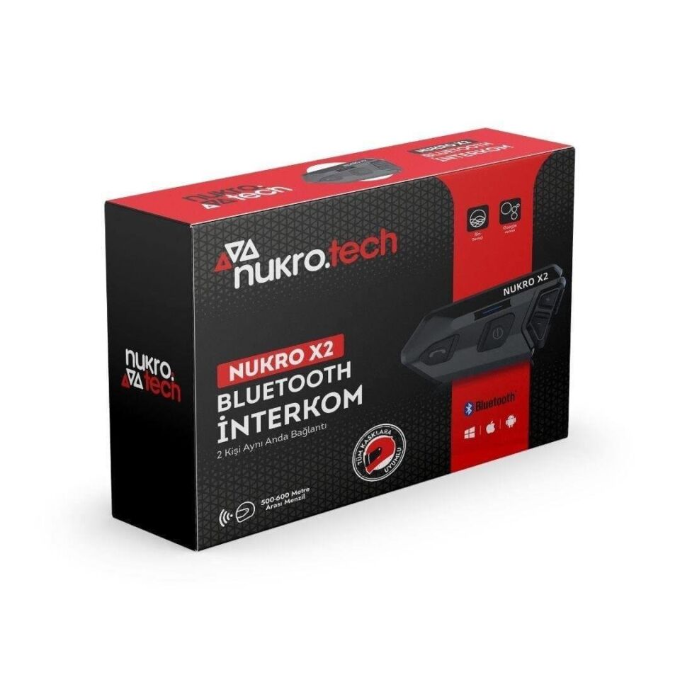 Nukrotech Nukro X2 Bluetooth İnterkom Seti