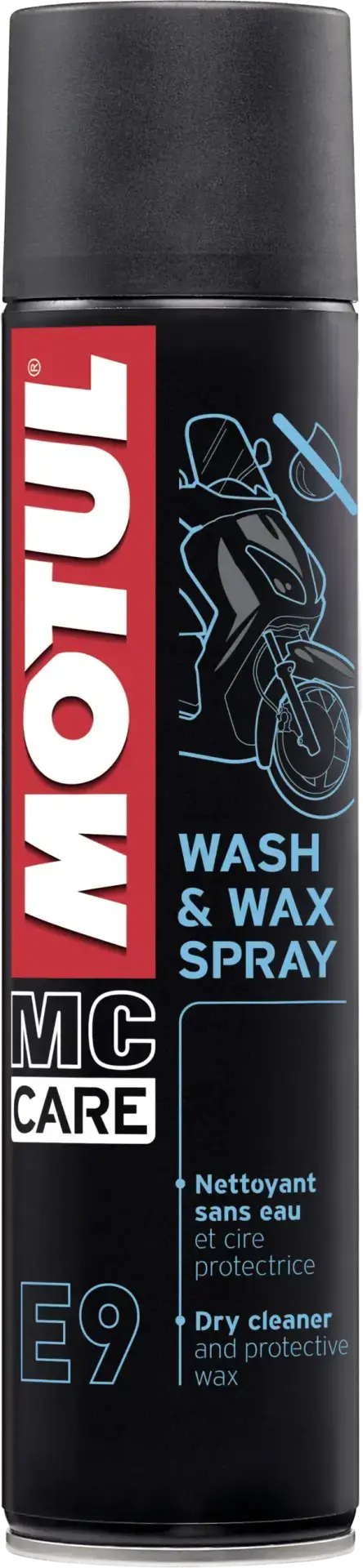 Motul E9 Wash Wax Sprey / Temizleme ve Partlatma Spreyi / 400 ML