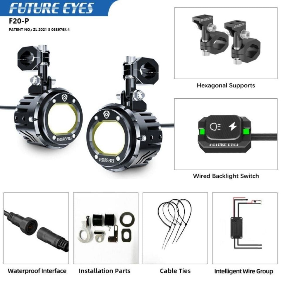 Future Eyes F20P Motosiklet Sis Farı 120W