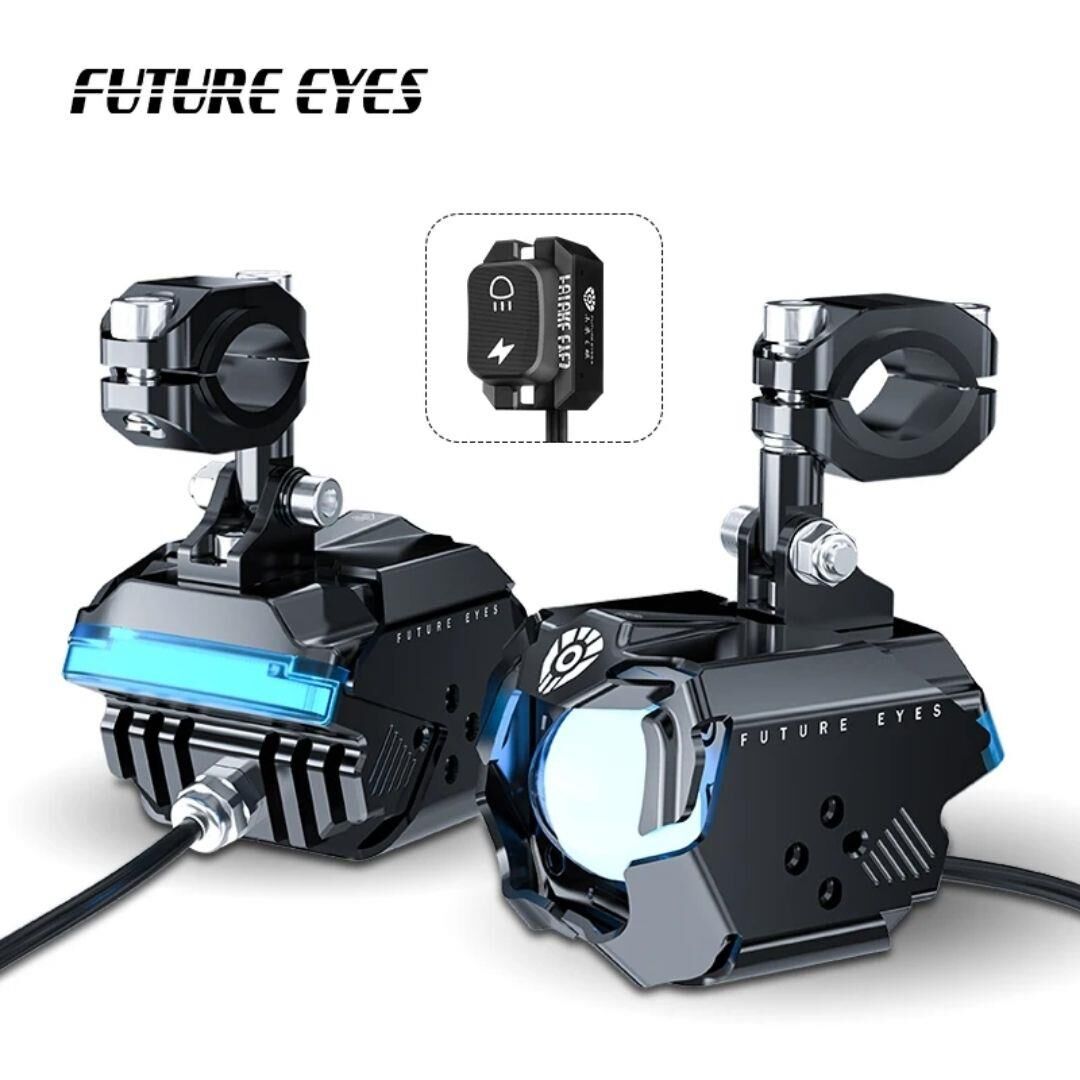 Future Eyes F30P Motosiklet Sis Farı 120W Mavi Angel