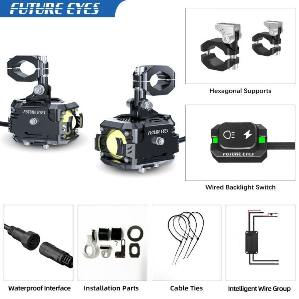 Future Eyes F150R Motosiklet Sis Farı 60W