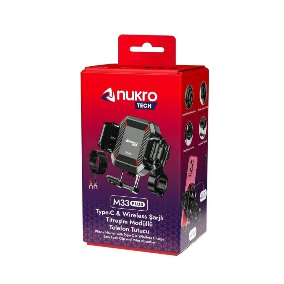 M33 PLUS Titreşim Modüllü Telefon Tutucu
