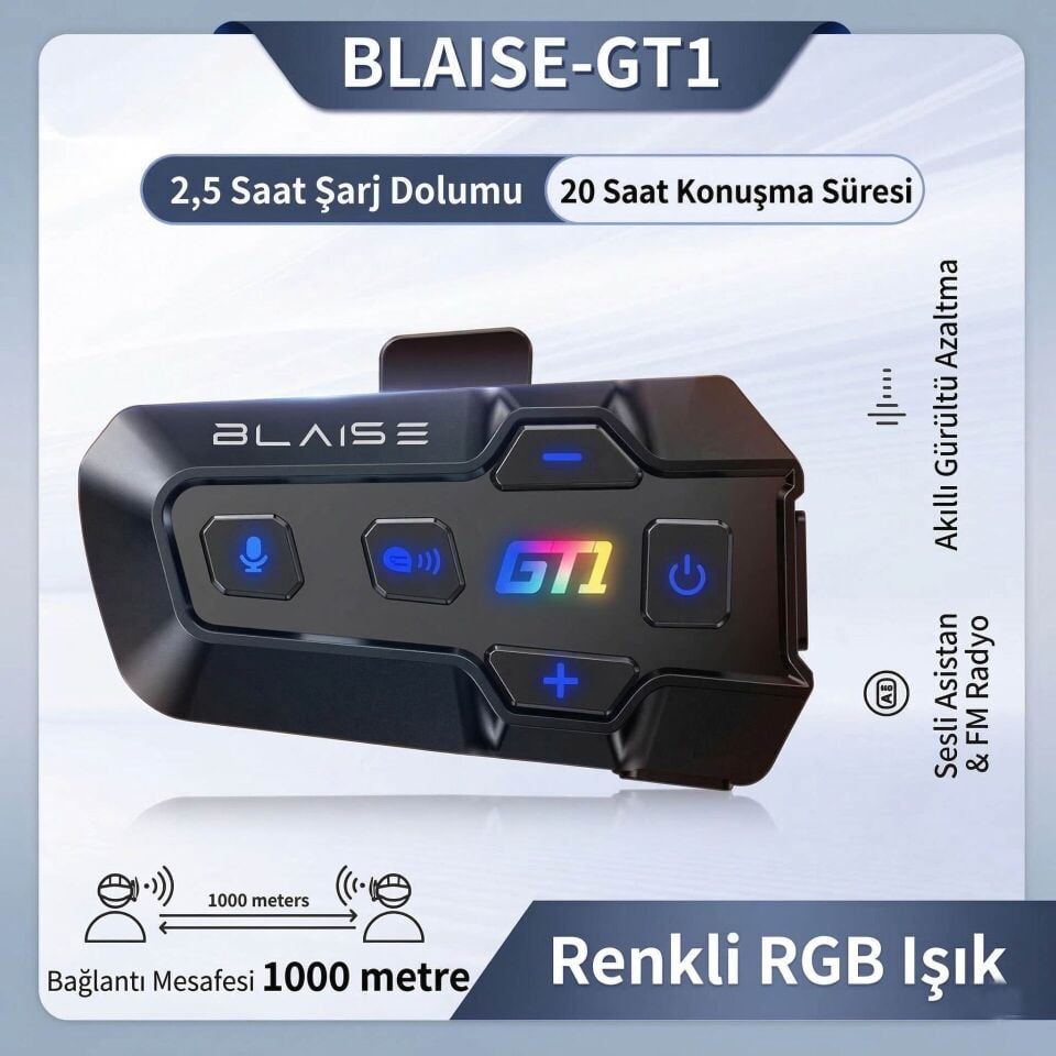 BLAISE GT1 Bluetooth Intercom Siyah INTERKOM