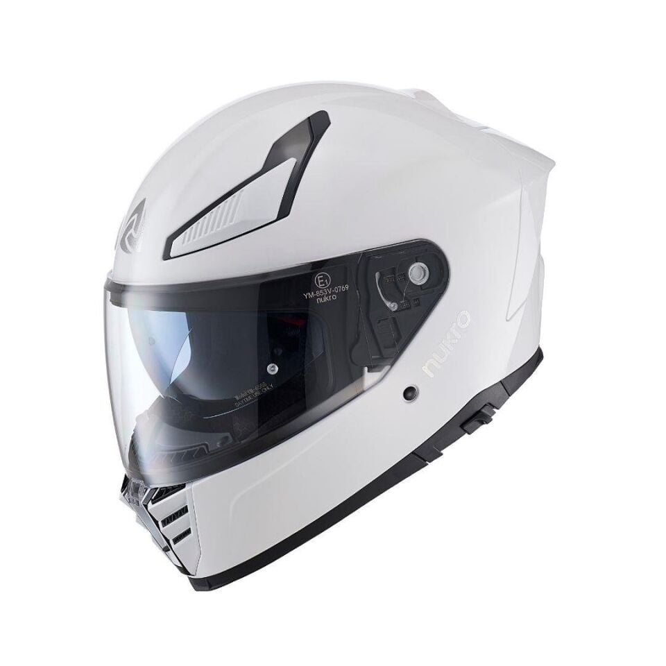 YM-853 Solid Gloss White Kask