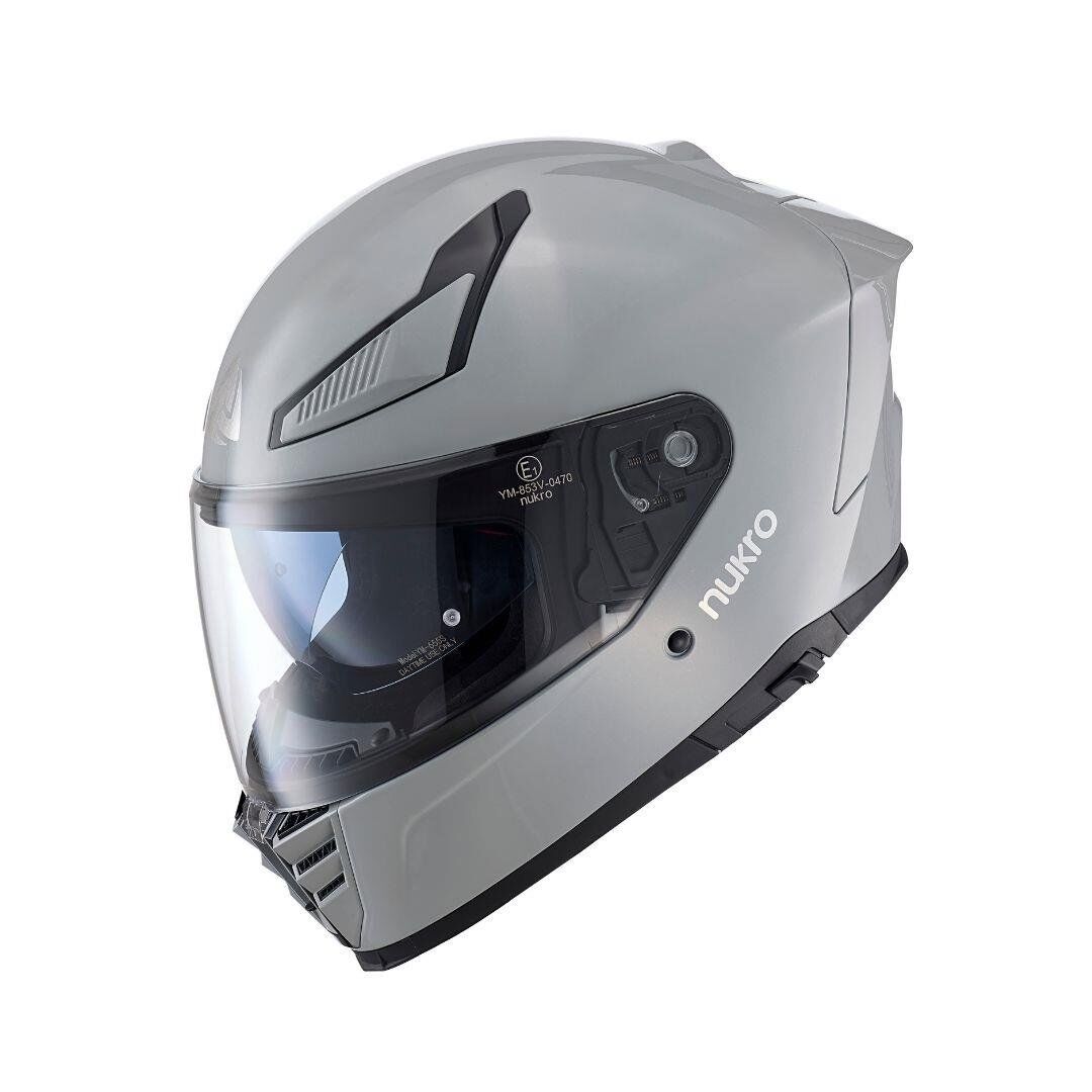 YM-853 Solid Gloss Nardo Gray Kapalı Kask