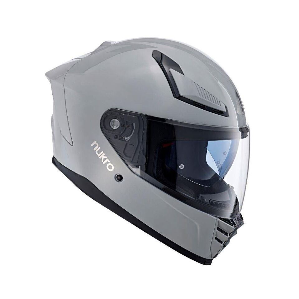 YM-853 Solid Gloss Nardo Gray Kapalı Kask