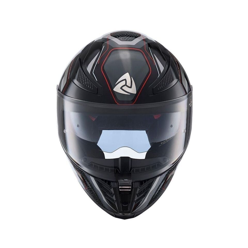 YM-853 Flash Red Black Kapalı Kask