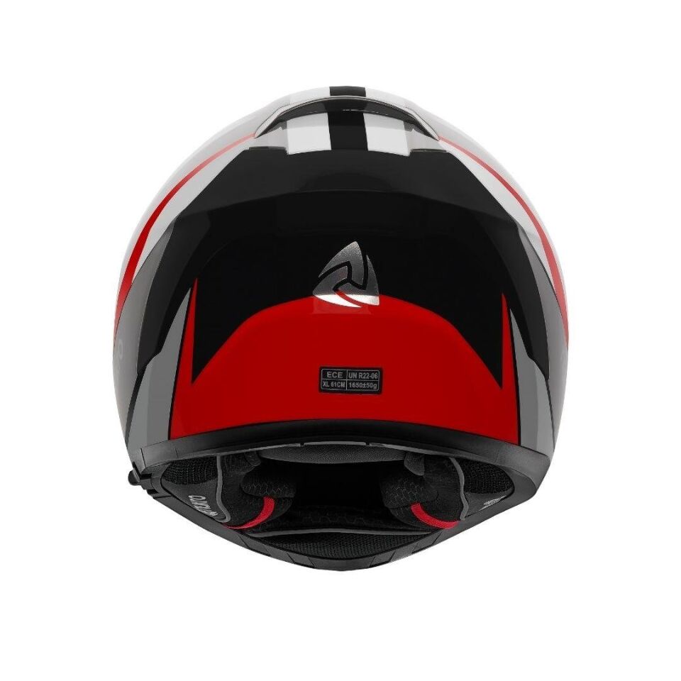 YM-853 Shine Red White Kask