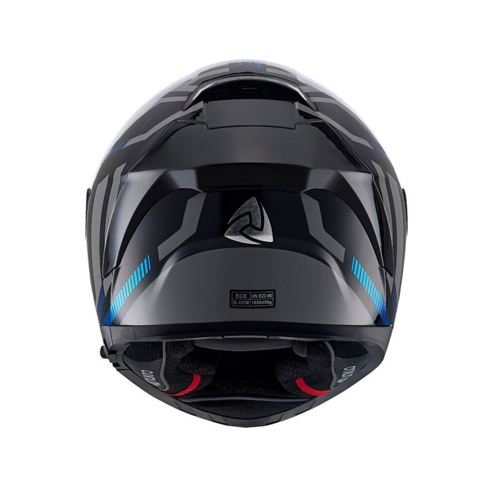 YM-853 Power Blue Black Kapalı Kask