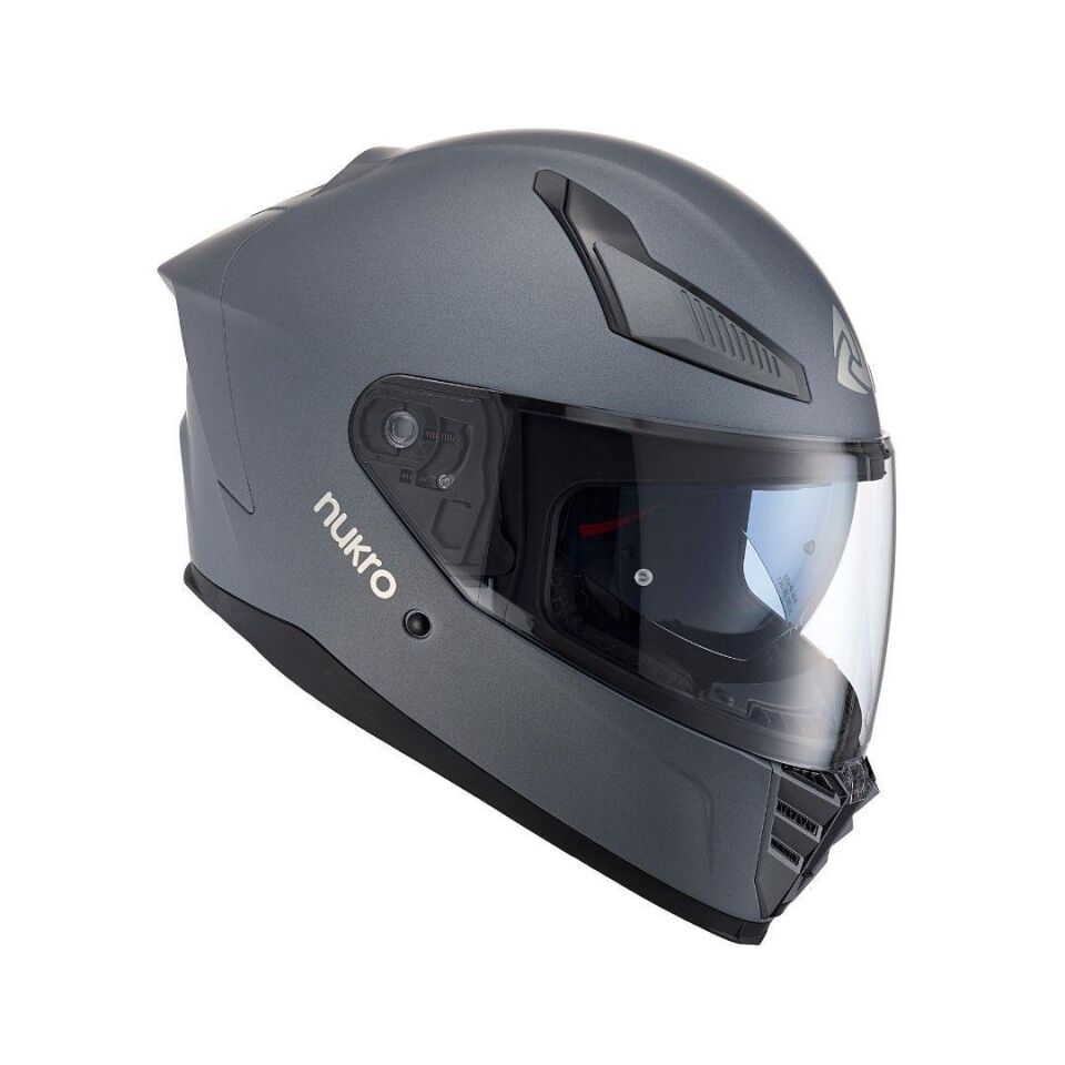 YM-853 Solid Matt Silver Kapalı Kask