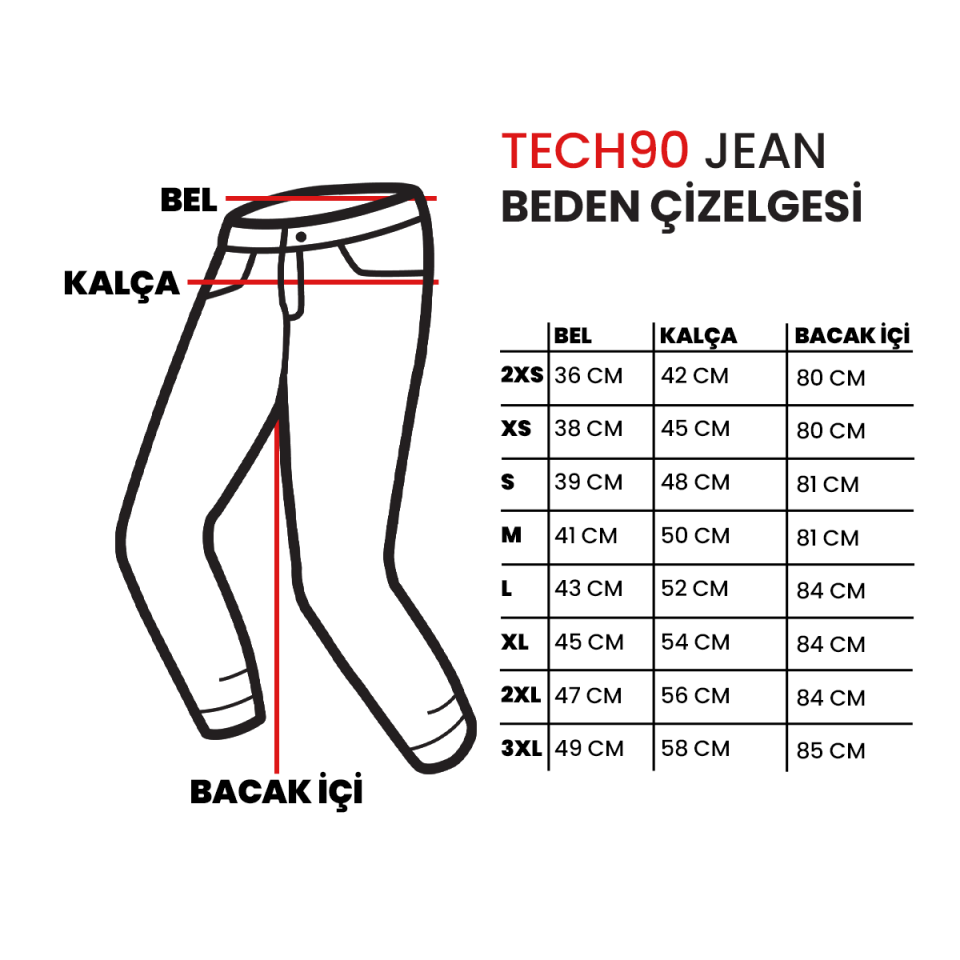 Otto Kevlar Kot Motosiklet Pantolonu -  Açık Mavi