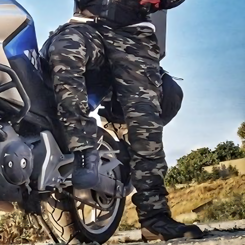 Amanos Kevlar Kot Motosiklet Pantolonu - Kamuflaj