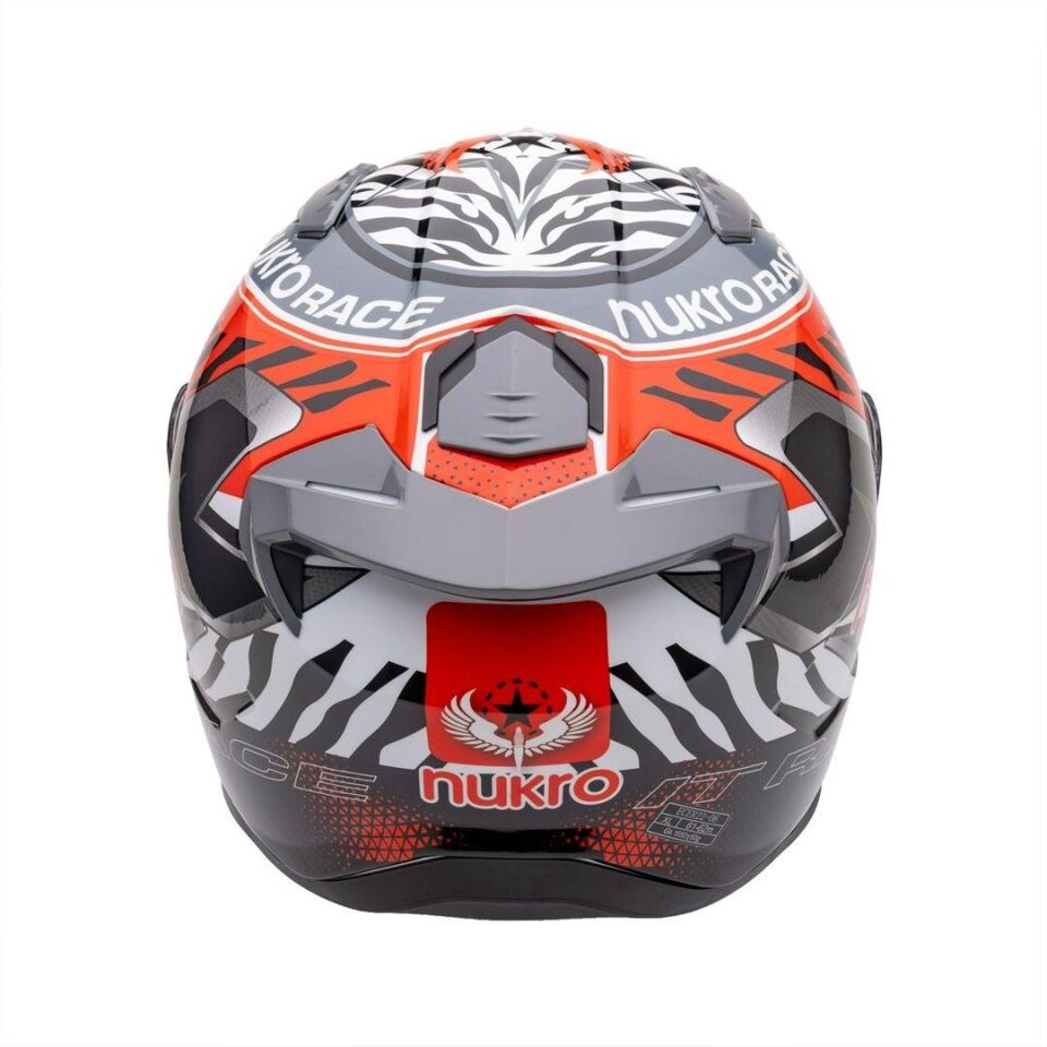 B-506 Combo White-Red-Grey-Yellow Kapalı Kask