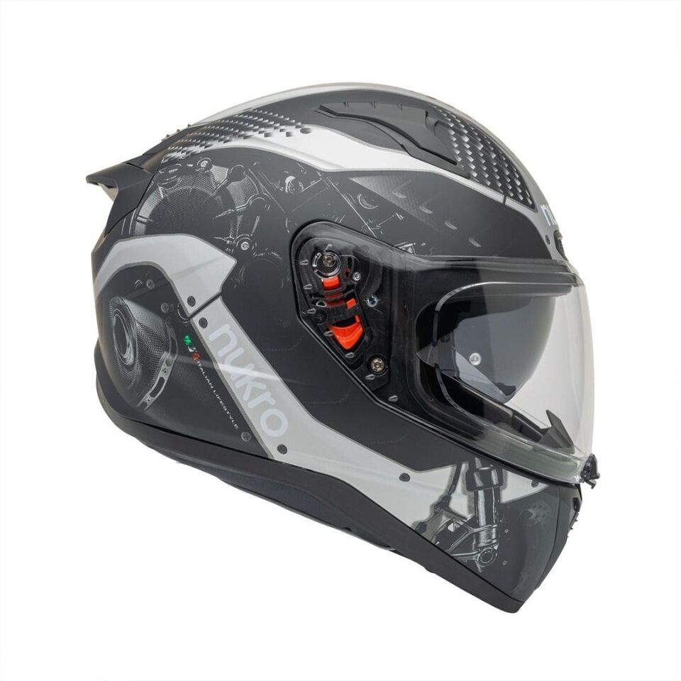 B-506 Level Black-Grey Kapalı Kask