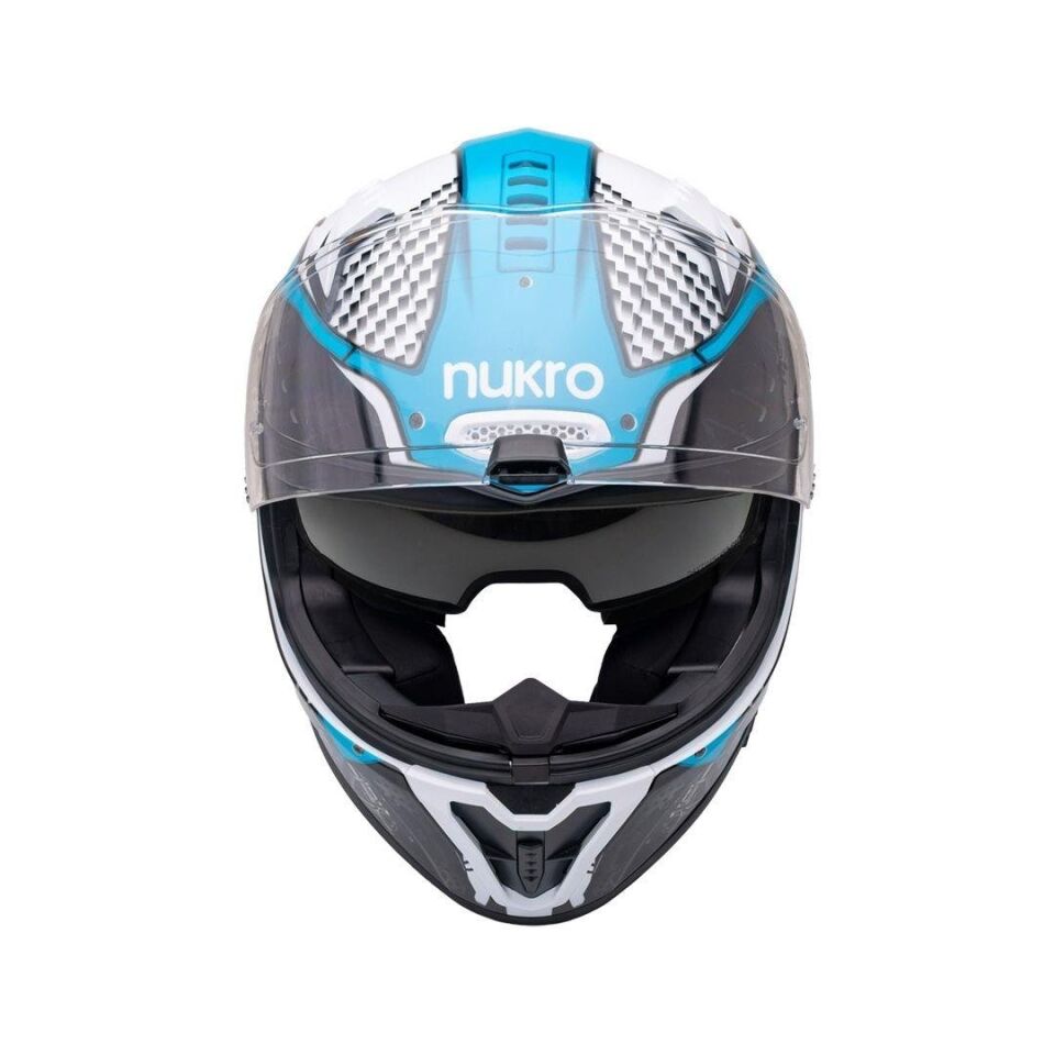B-506 Level White-Blue Kapalı Kask
