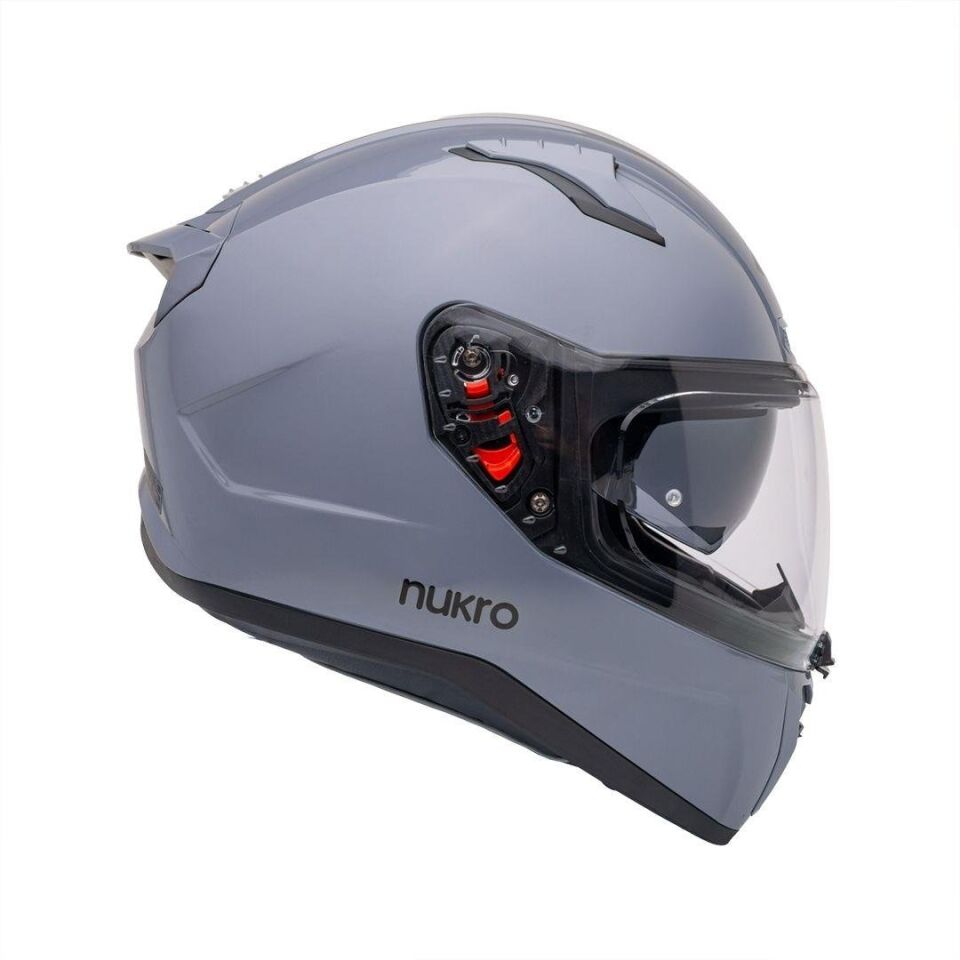 B-506 Solid Gloss Grey Kapalı Kask