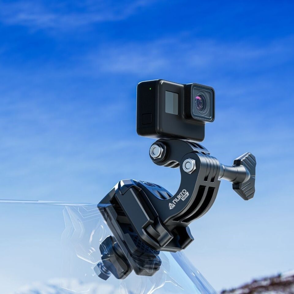 QDM-200 Motosiklet Ön Camı İçin Aksiyon Kamera Montaj Seti