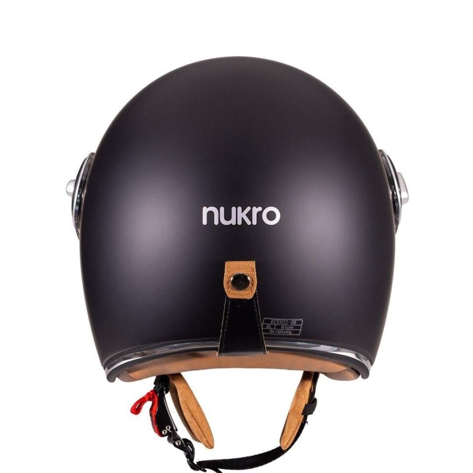 B-108 Solid Matt Black Açık Kask