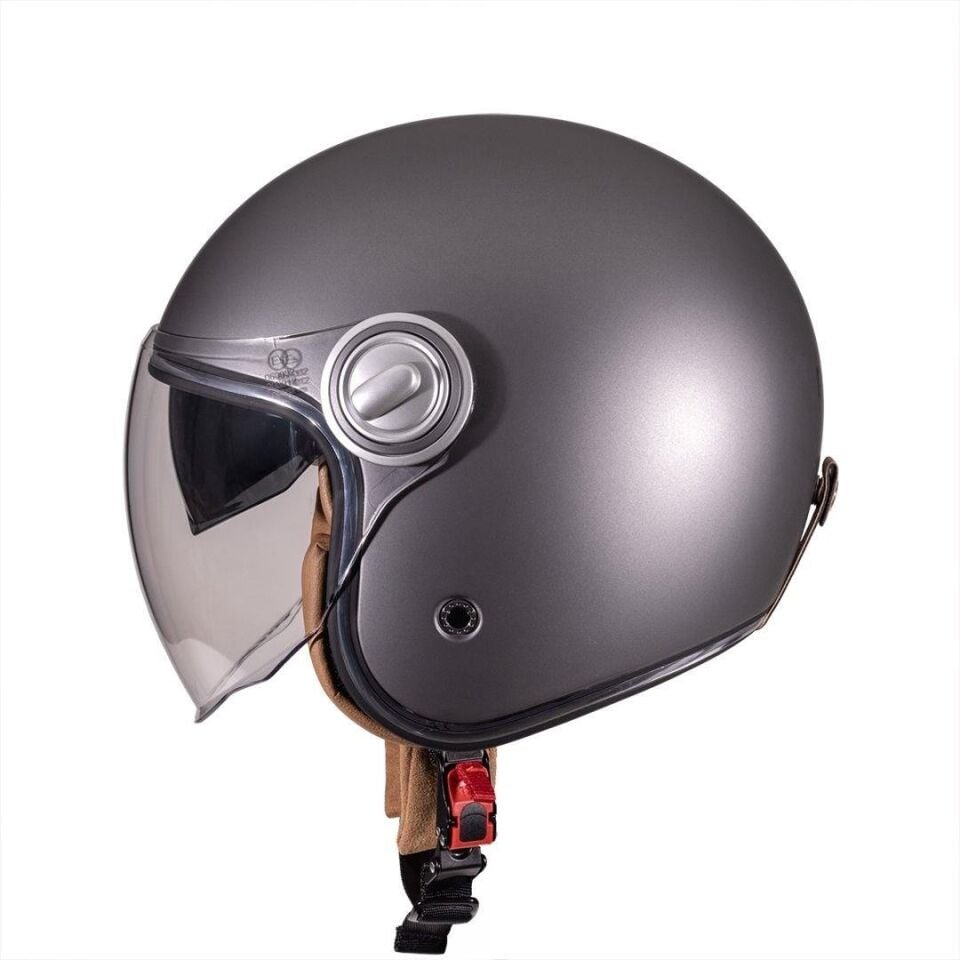 B-108 Solid Matt Titan Açık Kask