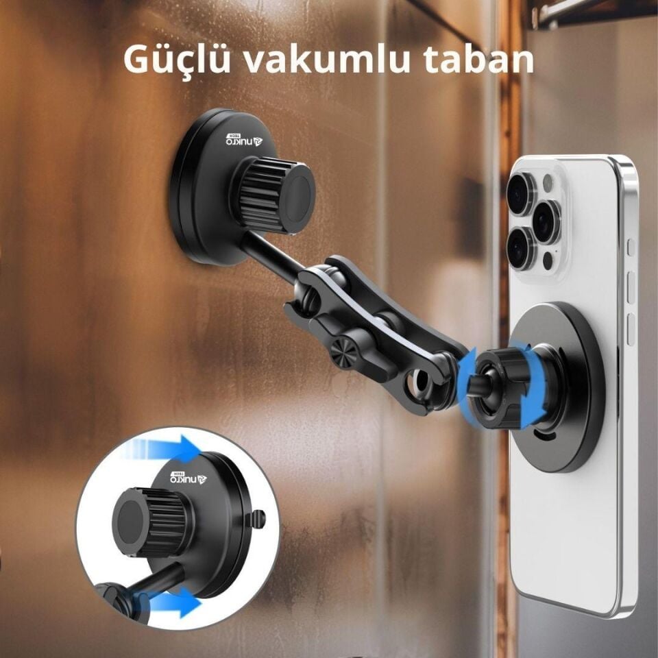 CFX-13 Manyetik Araç İçi Telefon Tutucu (Vakumlu – MagSafe Uyumlu)