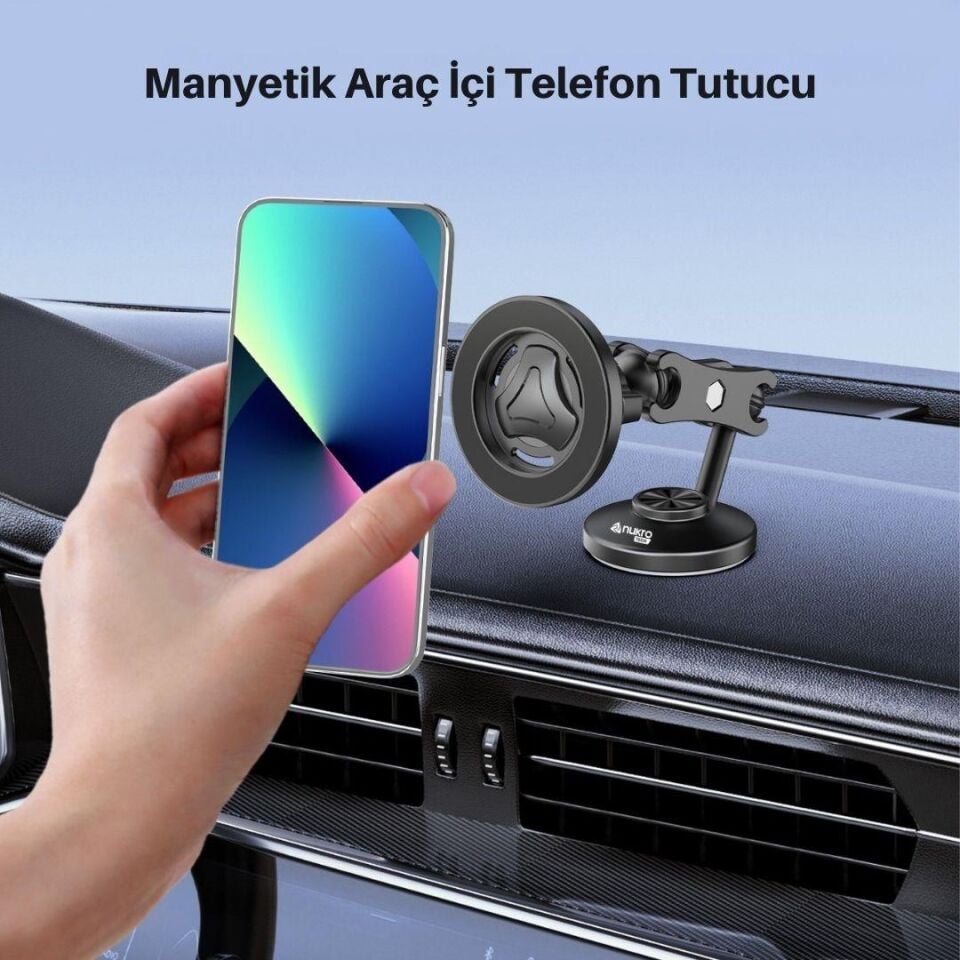 CFX-14 Manyetik Araç İçi Telefon Tutucu (Yapışkanlı – MagSafe Uyumlu)