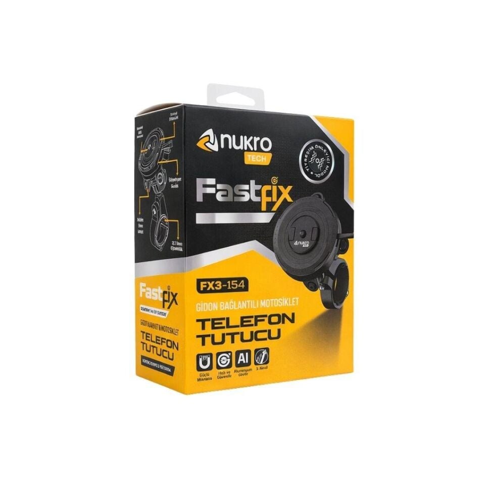 Fastfix FX3-154 Titreşim Modüllü Telefon Tutucu 3.Nesil