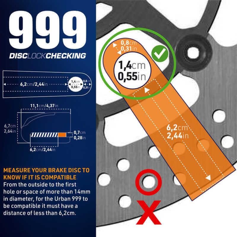 URBAN SECURITY 999 SRA ALARMLI DİSK KİLİDİ 14mm