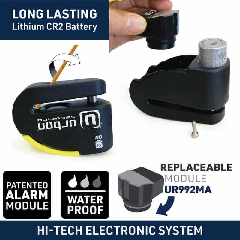 URBAN SECURITY 999 S.R.A SINIFI ALARMLI DİSK KİLİDİ 14mm PİM