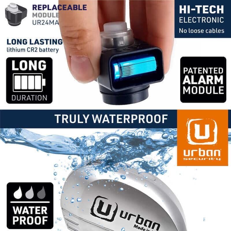 URBAN SECURITY UR22 VESPA UYUMLU ALARMLI DİSK KİLİDİ 6MM