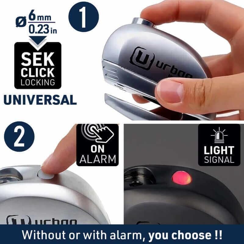 URBAN SECURITY UR22 VESPA UYUMLU ALARMLI DİSK KİLİDİ 6MM