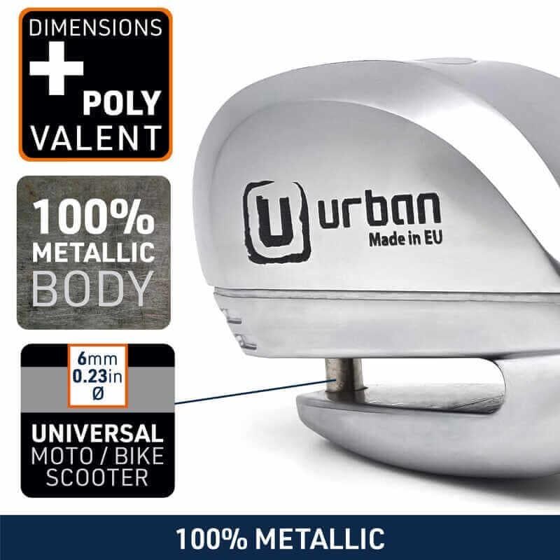 URBAN SECURITY UR22 VESPA UYUMLU ALARMLI DİSK KİLİDİ 6MM