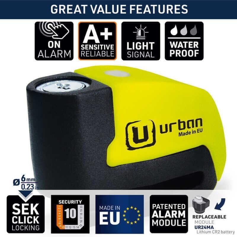 URBAN SECURITY UR6 ALARMLI DISK KILIDI 6mm
