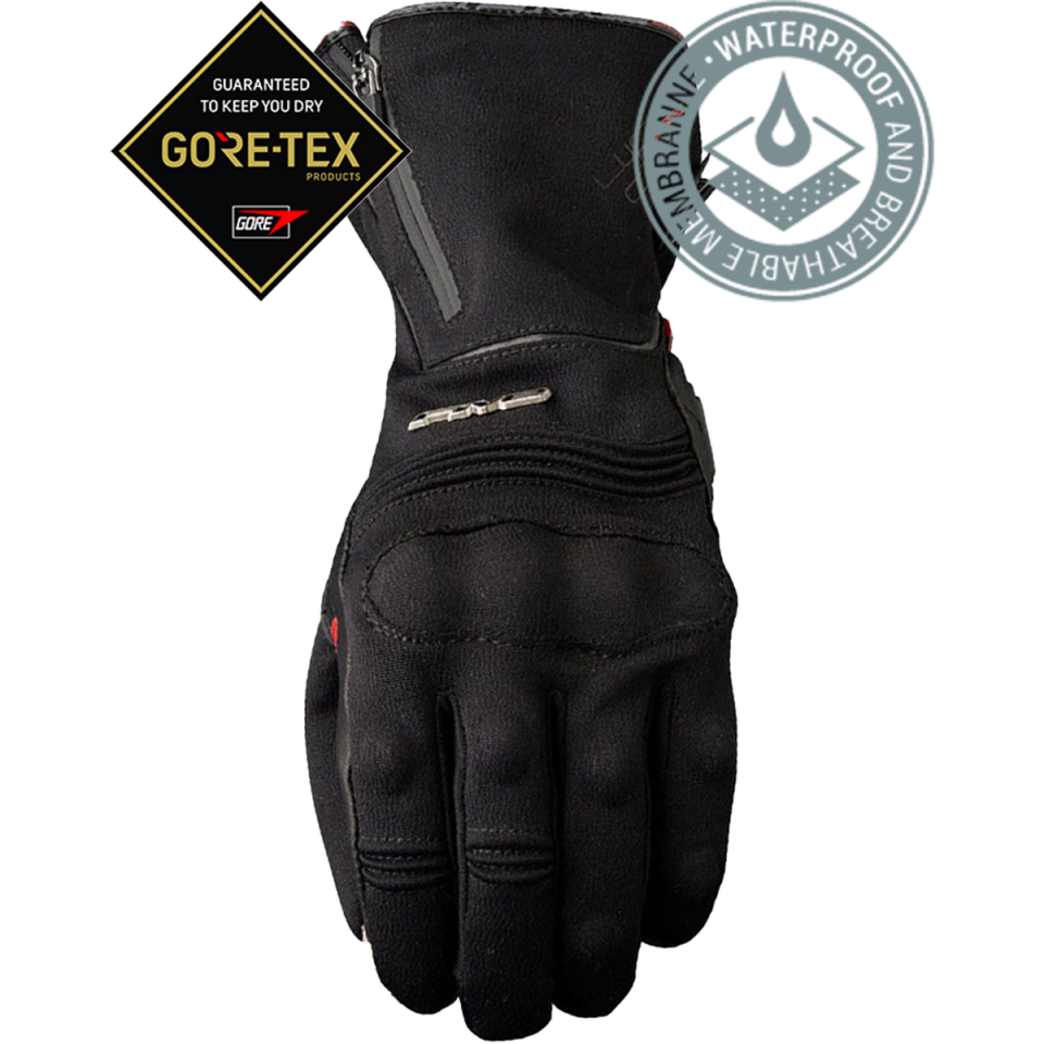Five Gloves WFX City Long WP - Siyah Su Geçirmez Kışlık Korumalı Eldiven