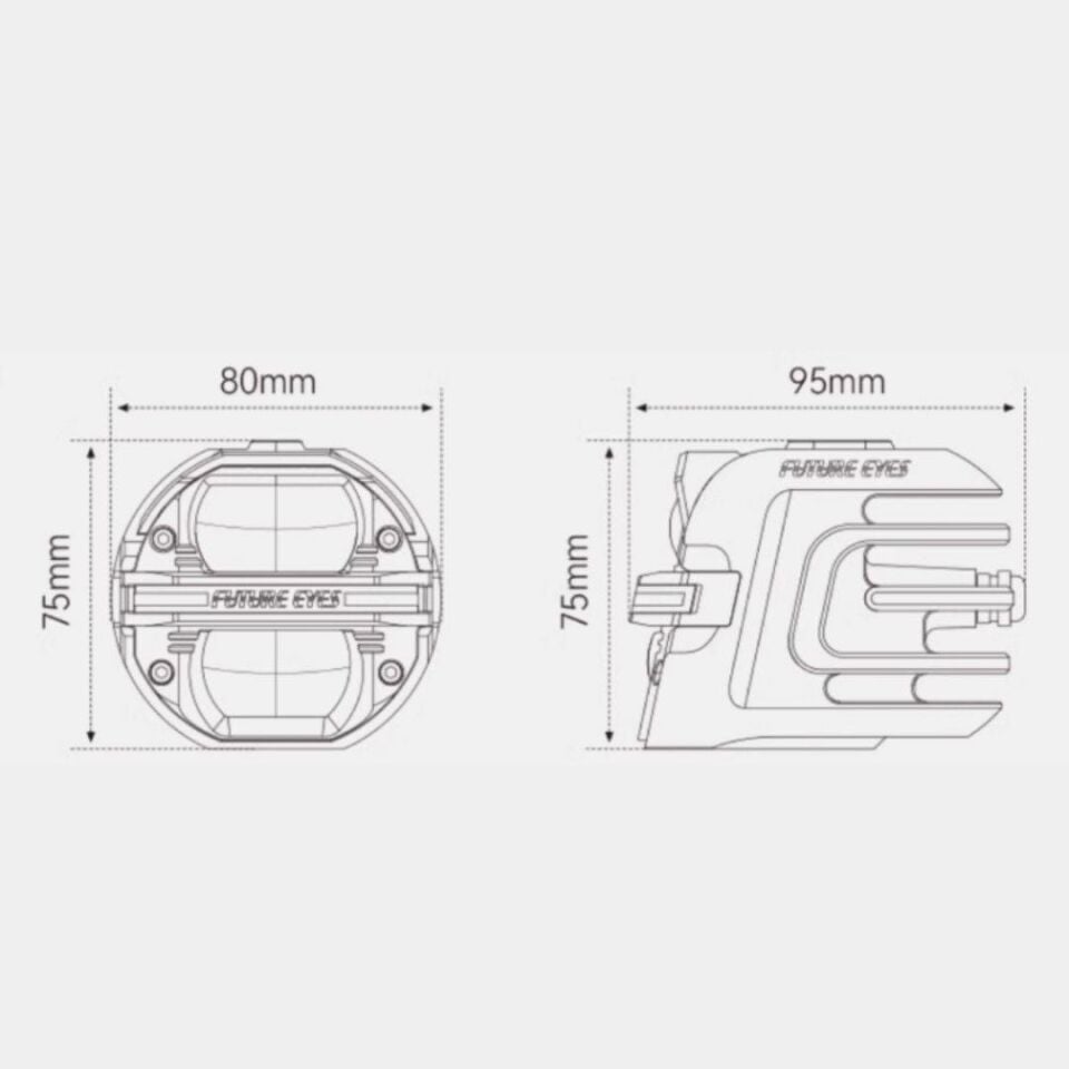 Future Eyes X80 Motosiklet Sis Farı 120W
