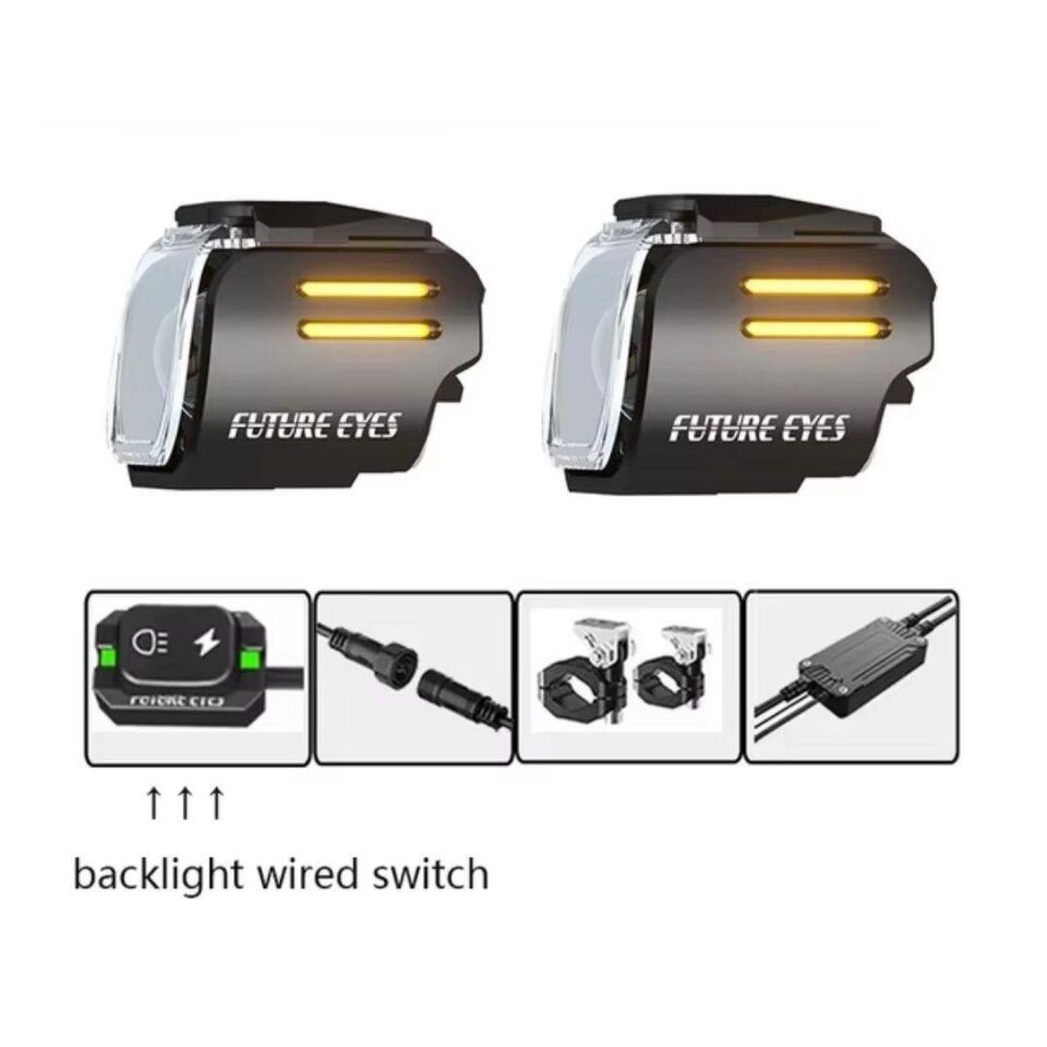 Future Eyes UF1 Motosiklet Sis Farı 60W Sarı Angel (WirelesTuş Takımı)