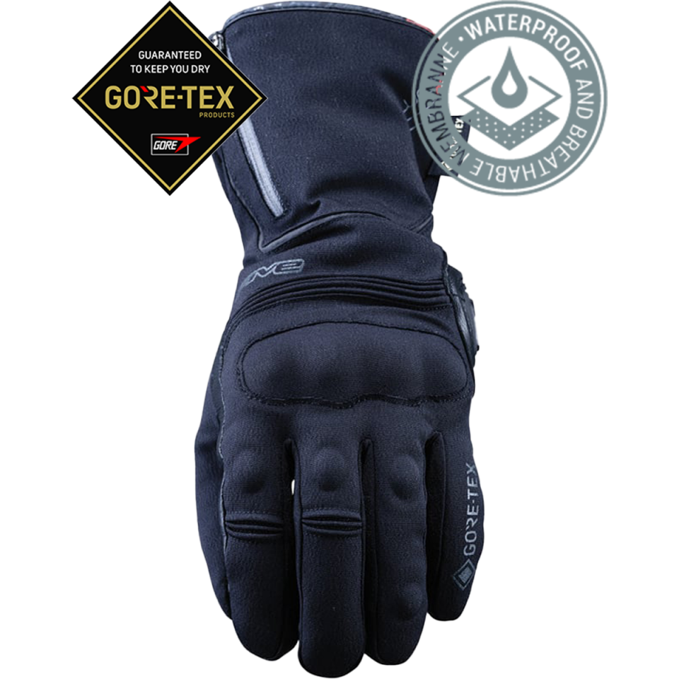 Five Gloves WFX City Long GTX - Siyah Su Geçirmez Kışlık Korumalı Eldiven