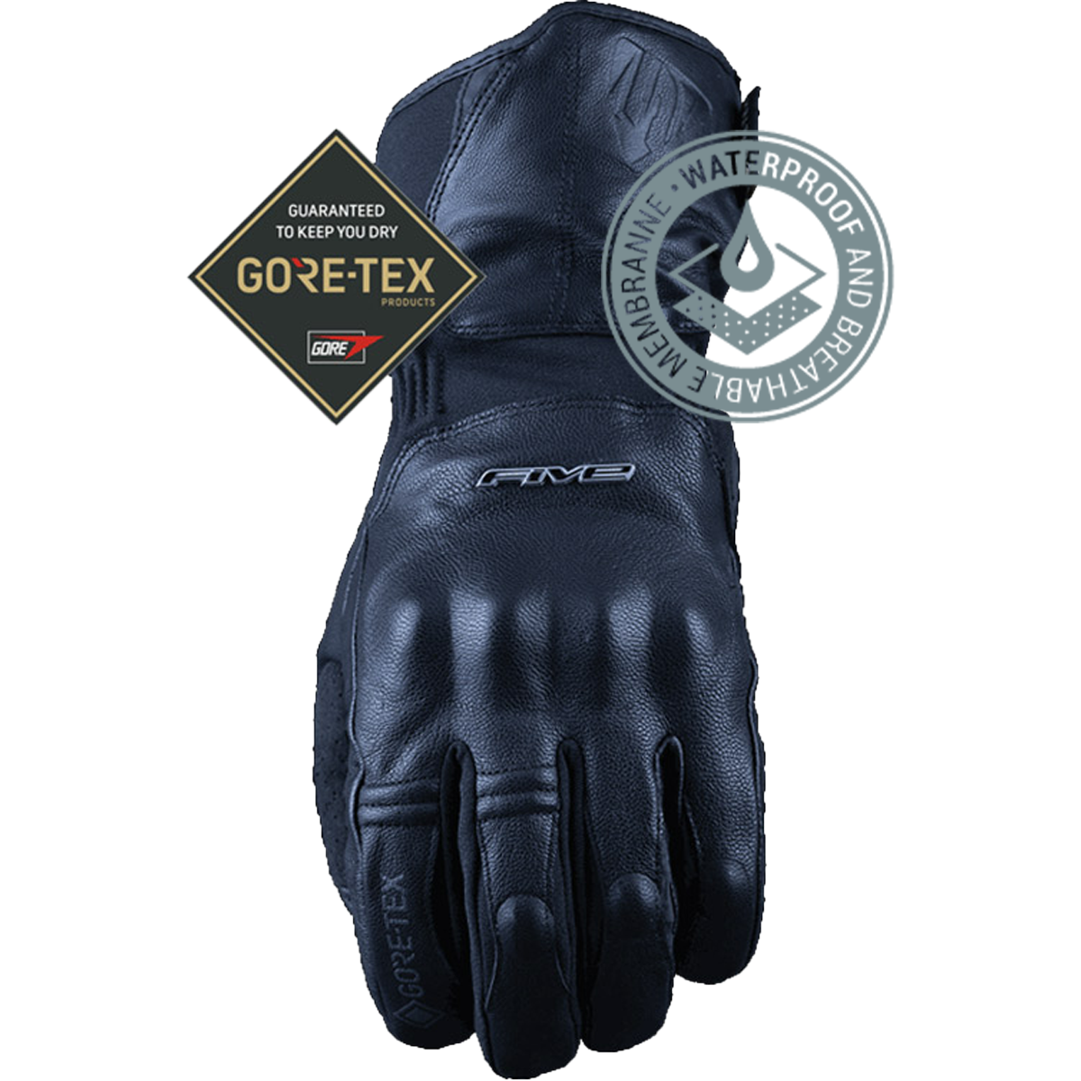 WFX Skin GTX - Siyah Su Geçirmez Kışlık Korumalı Deri Eldiven