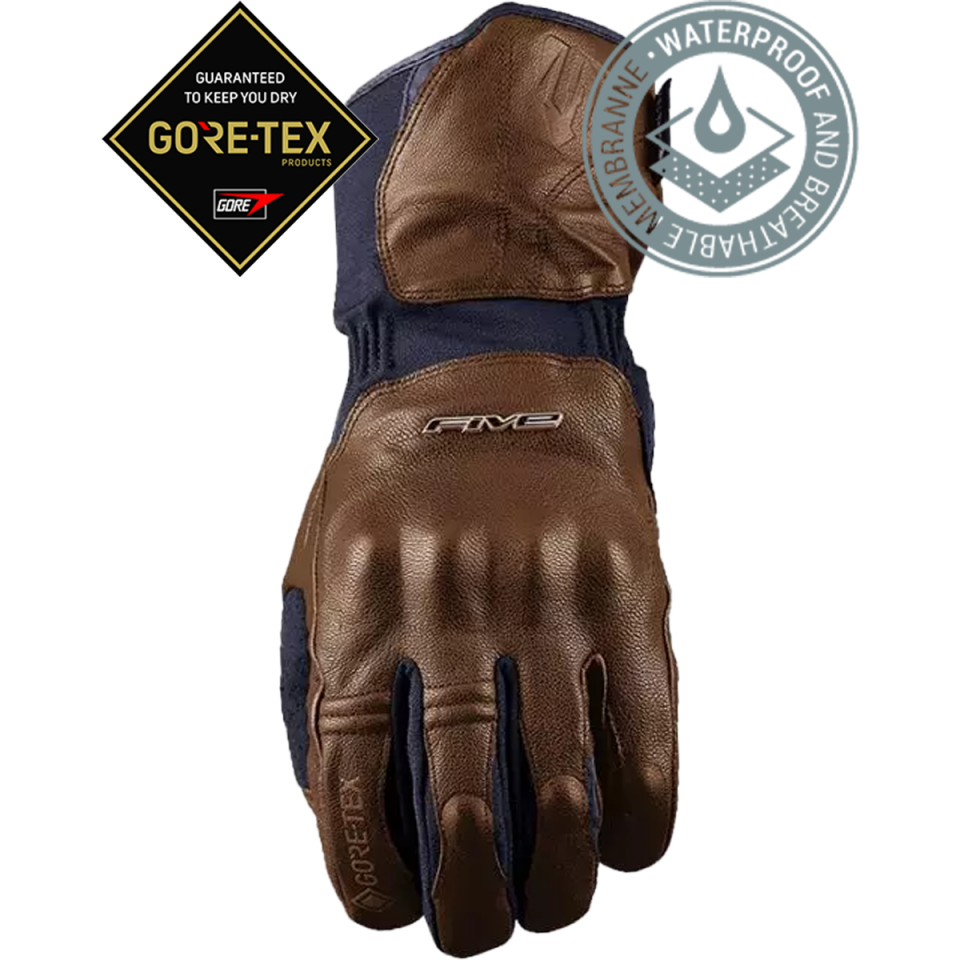 WFX Skin GTX - Kahverengi Su Geçirmez Kışlık Korumalı Deri Eldiven