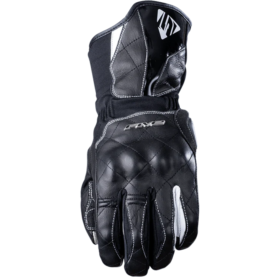 Five Gloves WFX Skin GTX - Siyah/Beyaz Su Geçirmez Kışlık Korumalı Kadın Deri Eldiven