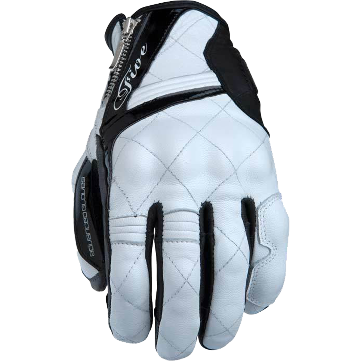 Sport City - Beyaz/Deri/Kadın Motosiklet Eldiveni